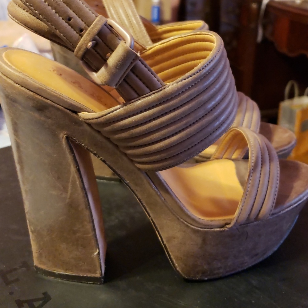 Lamb Platform Sandals - image 1